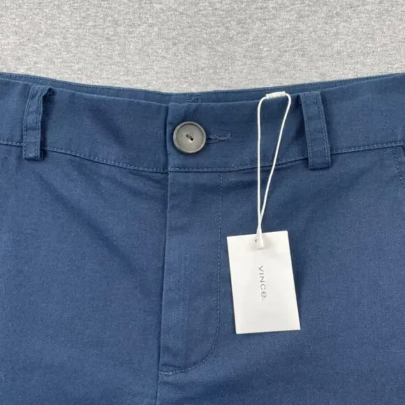 VINCE Shorts Womens 4 Navy Blue Hemp Cotton Coastal Casual Lightweight Summer